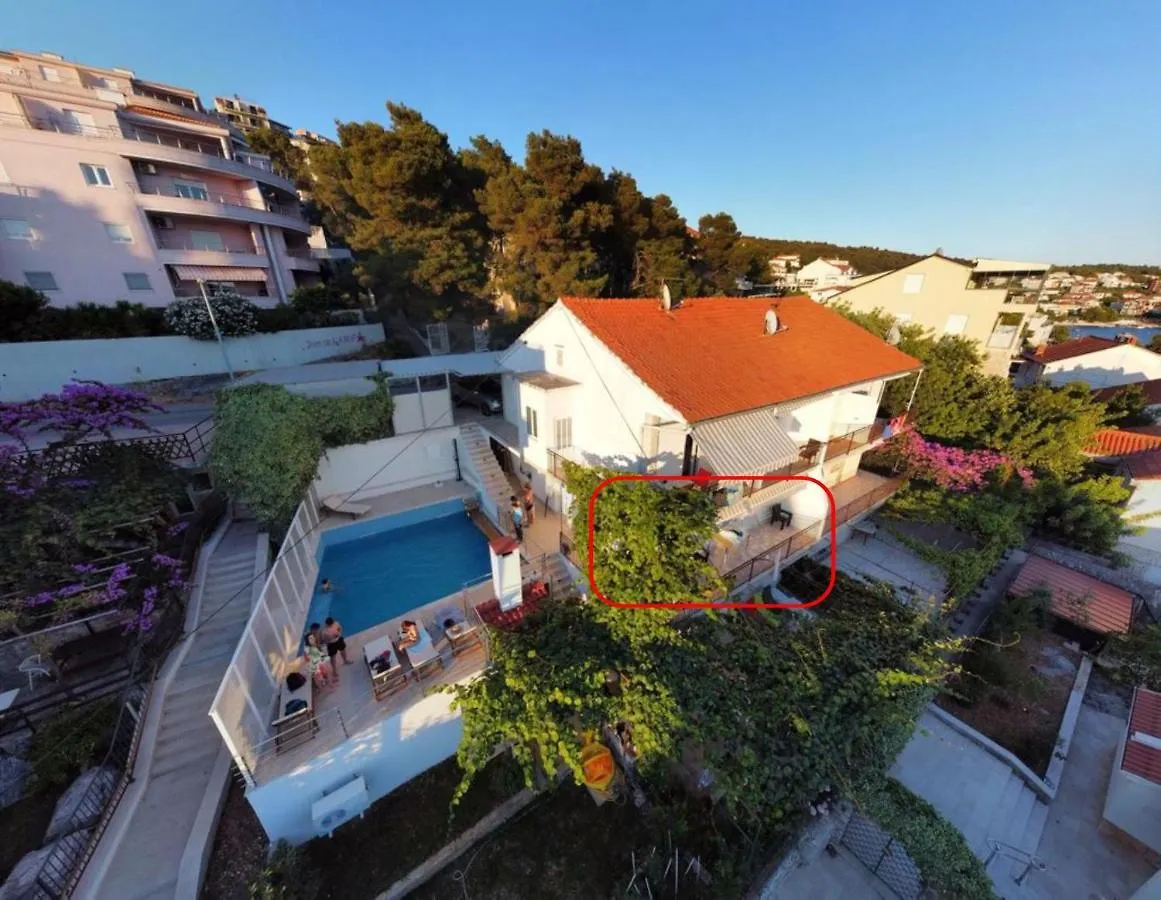 Apartment A1-Apt W Shared Pool & Balcony Next To The Beach Trogir Croatia